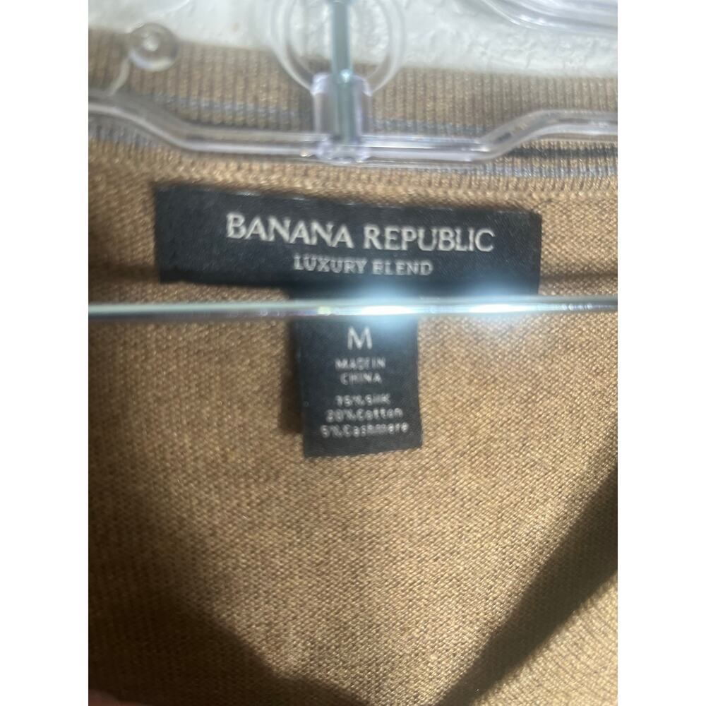 Vintage Y2K Banana Republic “Luxury blend” Men's‎ Medium V-neck pullover Sweater - Picture 2 of 3